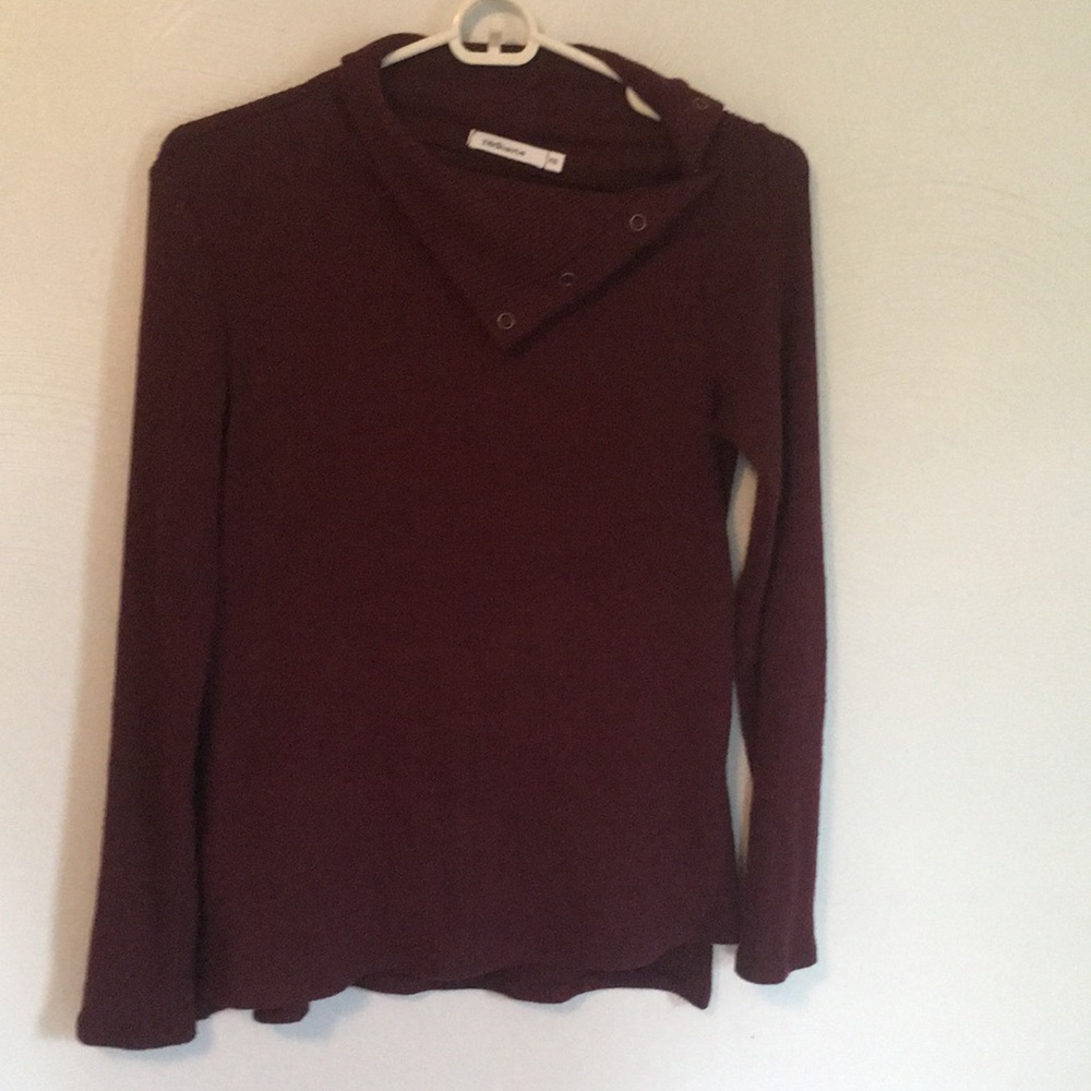 Red Haute (Bloomingdale’s) Snap Neck Sweater